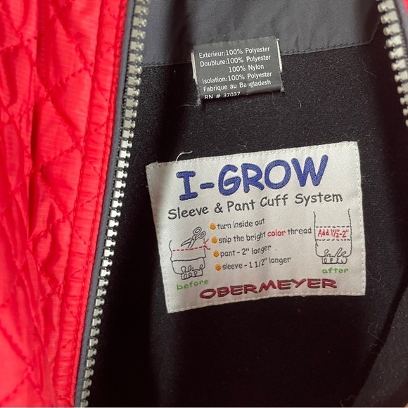 Obermeyer Quilted Jacket Red size 7 - Picture 8 of 8